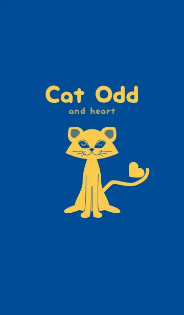 [LINE着せ替え] 猫のオッドとハート ラピスラズリーの画像1