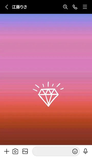 [LINE着せ替え] グラデーション ダイアモンド  247の画像2