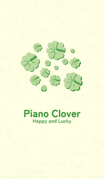 [LINE着せ替え] Piano clover ミストグリーンの画像1