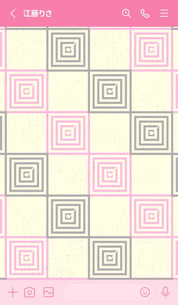 [LINE着せ替え] 和音 市松模様 音符  シルバーグレイの画像2