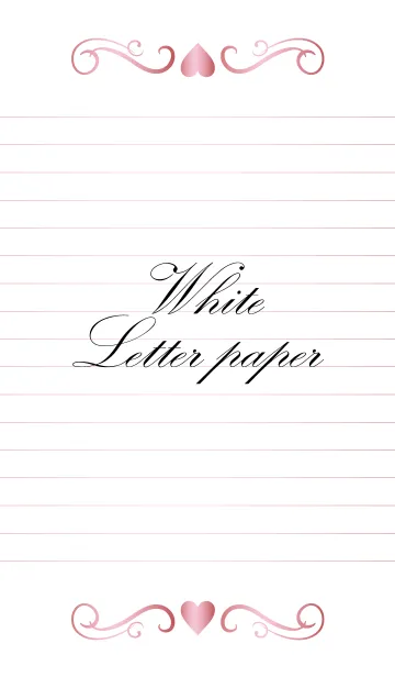 [LINE着せ替え] White Letter paper *GLOSSYPINK 4*の画像1