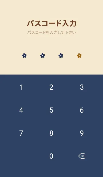 [LINE着せ替え] ネイビー。キャメル。お花。韓国語。の画像4