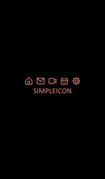 [LINE着せ替え] SIMPLE ICON -BLACK- 49の画像1
