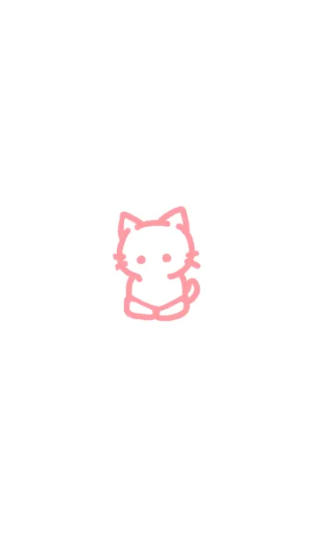 [LINE着せ替え] かしこいねこ ふんわりピンクの画像1