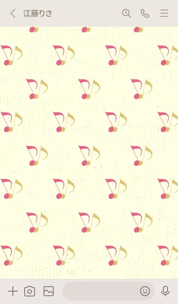 [LINE着せ替え] Clef dot ローズレッドの画像2