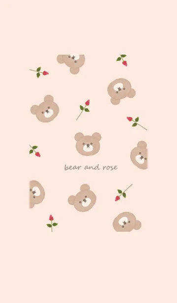 [LINE着せ替え] クマと薔薇♡orange12_1の画像1