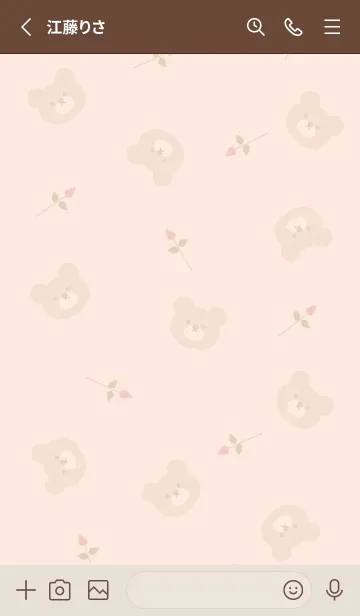 [LINE着せ替え] クマと薔薇♡orange12_1の画像2