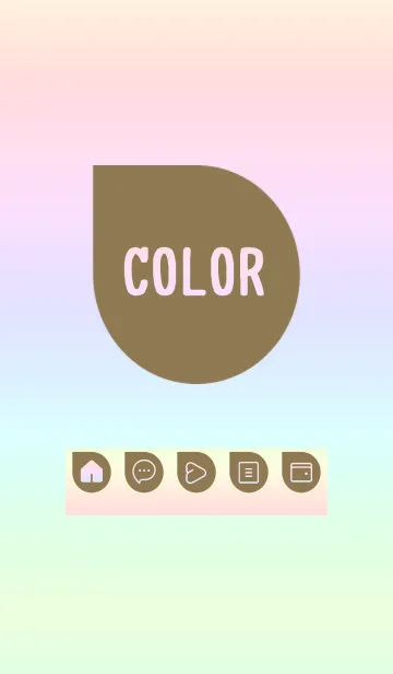 [LINE着せ替え] yellow color rainbow J05の画像1