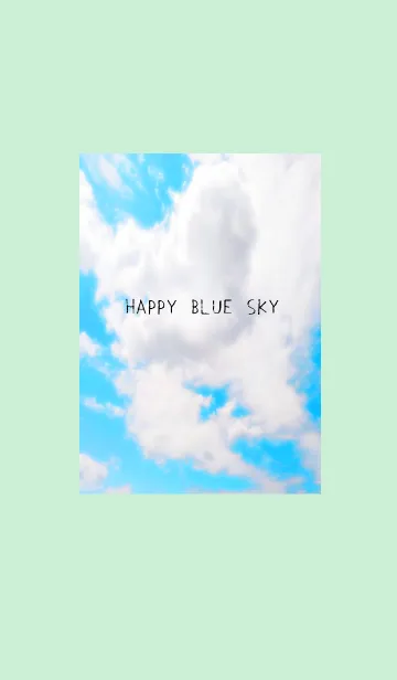 [LINE着せ替え] 幸せ青空の着せかえ/ライトミントグリーンの画像1