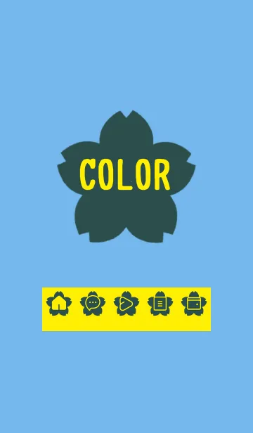 [LINE着せ替え] blue color E26の画像1