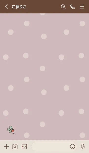 [LINE着せ替え] シンプル＊クローバー -ピンク- ドットの画像2