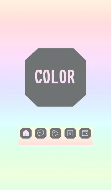 [LINE着せ替え] bw color rainbow K01の画像1