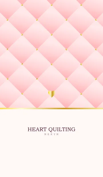 [LINE着せ替え] HEART QUILTING-PINK 23の画像1
