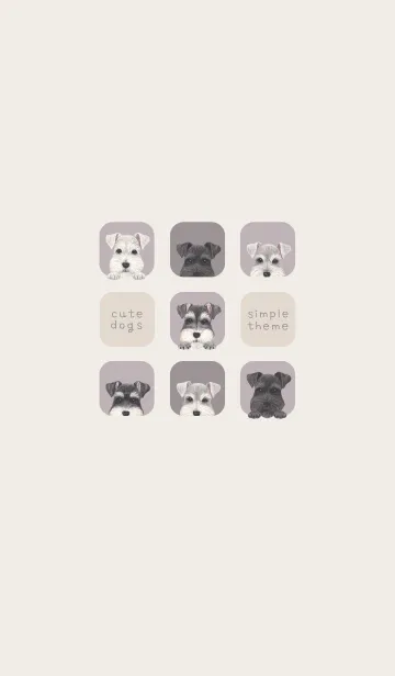 [LINE着せ替え] DOGS - シュナウザー - パープルグレーの画像1