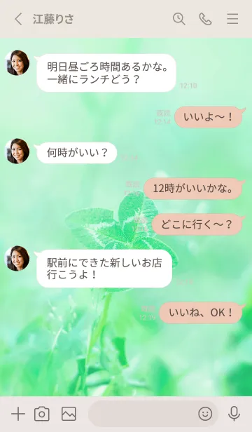 [LINE着せ替え] 四つ葉のクローバー Vintage Lens #14-18の画像3