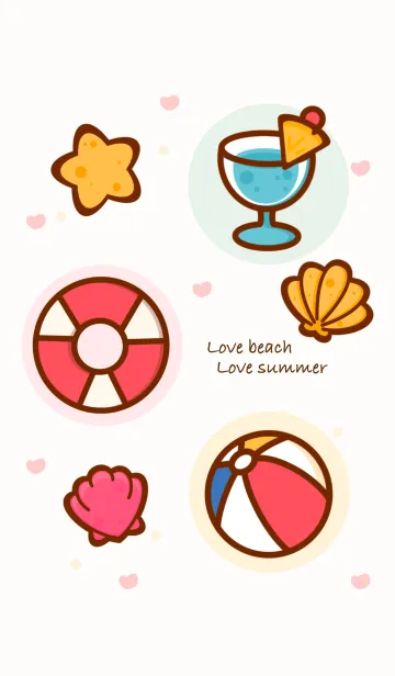 [LINE着せ替え] Love beach Love summerの画像1