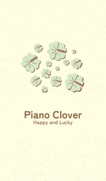 [LINE着せ替え] Piano clover 白緑の画像1