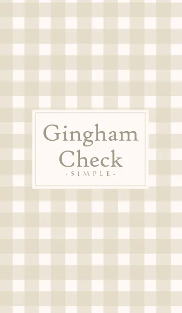 [LINE着せ替え] Gingham Check Natural Beige - SIMPLE 8の画像1