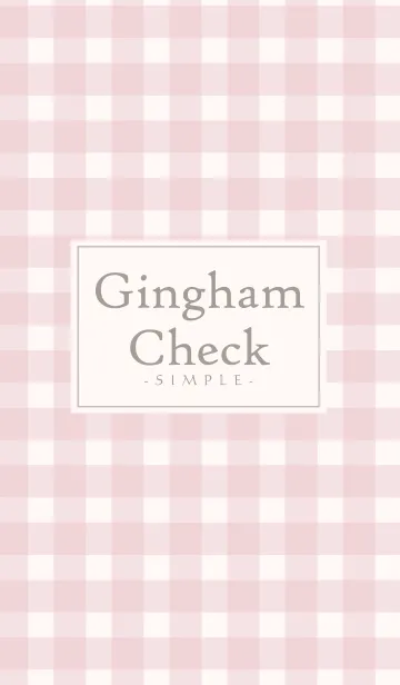 [LINE着せ替え] Gingham Check Natural Pink - SIMPLE 8の画像1