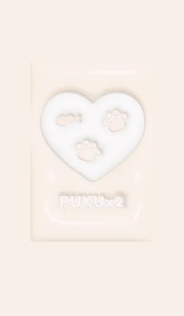 [LINE着せ替え] PUKUx2 (M) - ねこ - オレンジの画像1