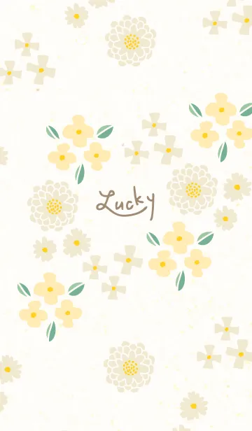 [LINE着せ替え] 大人なベージュとカラフルな花28の画像1