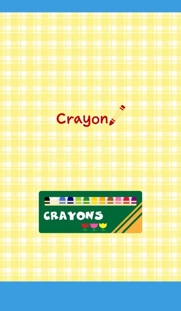 [LINE着せ替え] くれよん 青色の画像1