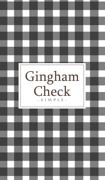[LINE着せ替え] Gingham Check Black - SIMPLE 8の画像1