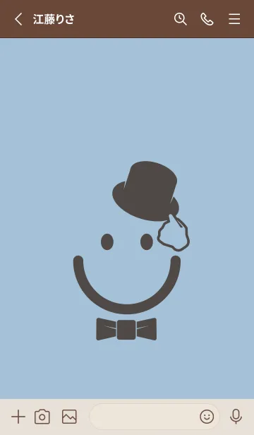 [LINE着せ替え] スマイル＆紳士 スモークブルーの画像2