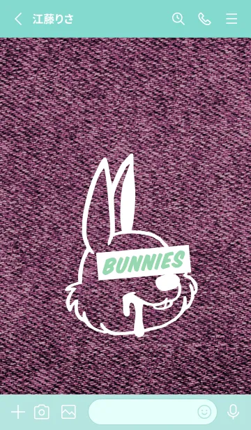 [LINE着せ替え] カラー デニム バニー 30の画像2