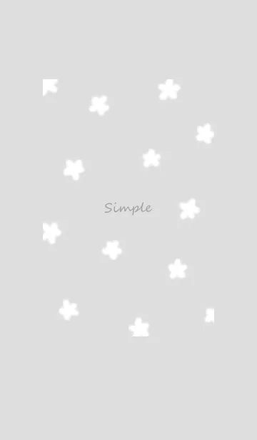 [LINE着せ替え] simple flowers♡Gray01_1の画像1