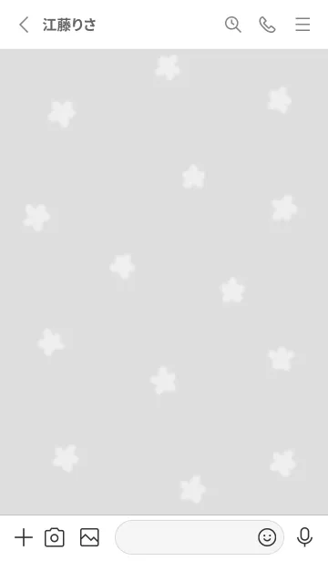 [LINE着せ替え] simple flowers♡Gray01_1の画像2