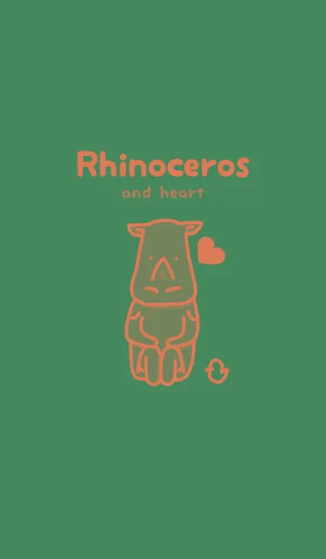 [LINE着せ替え] サイとハート 緑青色の画像1