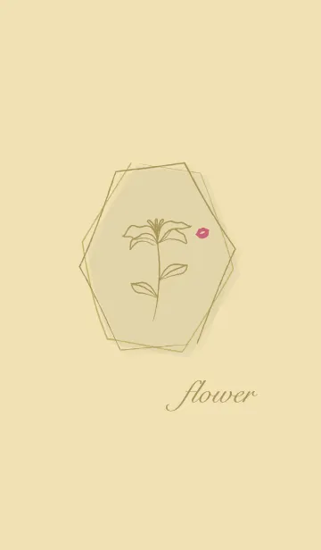 [LINE着せ替え] お花<唇>イエローの画像1