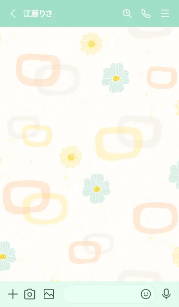 [LINE着せ替え] 花と輪8の画像2