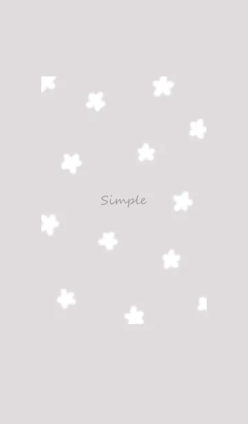 [LINE着せ替え] simple flowers♡Greige02_1の画像1