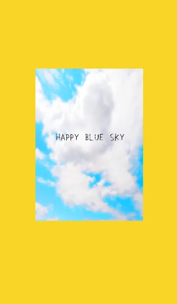[LINE着せ替え] 幸せ青空の着せかえ/イエロー/朱色の画像1