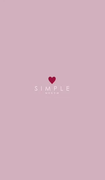 [LINE着せ替え] DUSKY PINK - SIMPLE HEART 33の画像1