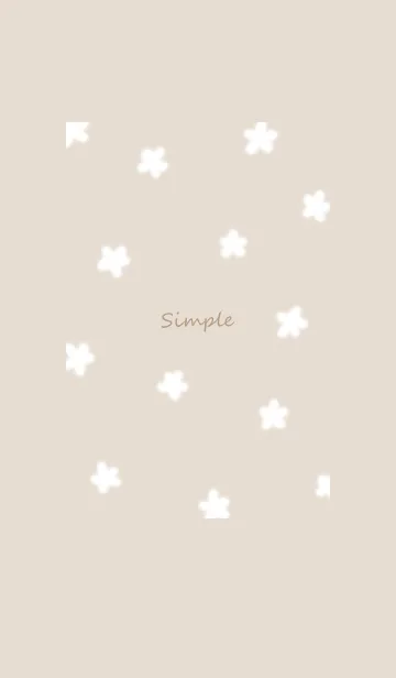 [LINE着せ替え] simple flowers♡brown3_1の画像1