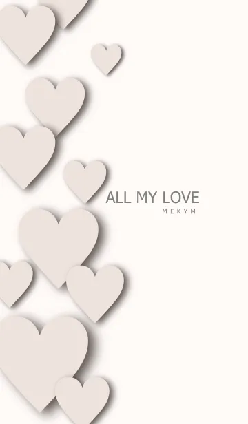 [LINE着せ替え] ALL MY LOVE BEIGEHEART - MEKYM 7の画像1