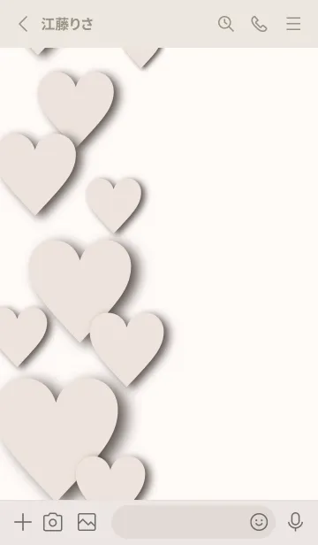 [LINE着せ替え] ALL MY LOVE BEIGEHEART - MEKYM 7の画像2