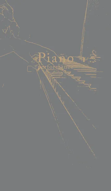 [LINE着せ替え] ピアノ演奏  鉛色の画像1