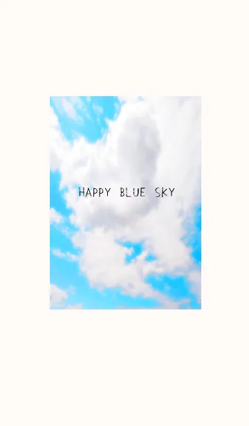 [LINE着せ替え] 幸せ青空の着せかえ/クリームピンクの画像1
