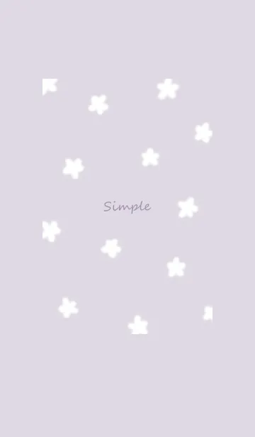 [LINE着せ替え] simple flowers♡violet04_1の画像1