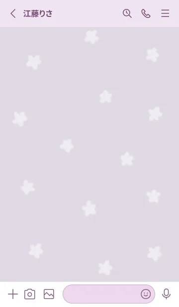 [LINE着せ替え] simple flowers♡violet04_1の画像2