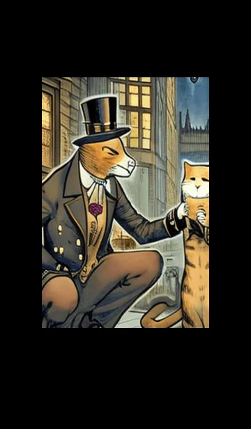 [LINE着せ替え] 猫紳士街#EX118。の画像1