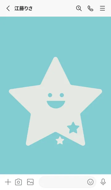 [LINE着せ替え] 星型の着せかえ 白群の画像2