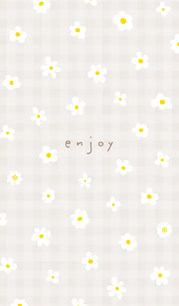 [LINE着せ替え] かわいい白い小花柄17の画像1