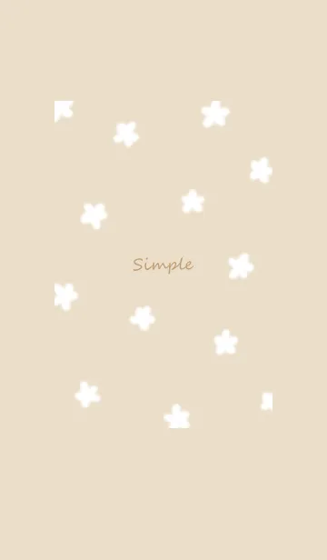[LINE着せ替え] simple flowers♡beige05_1の画像1