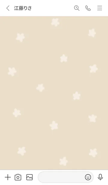 [LINE着せ替え] simple flowers♡beige05_1の画像2