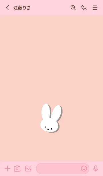 [LINE着せ替え] ホワイト ラビット 127の画像2